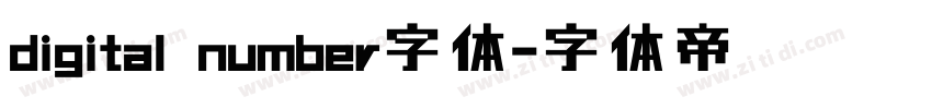 digital number字体字体转换